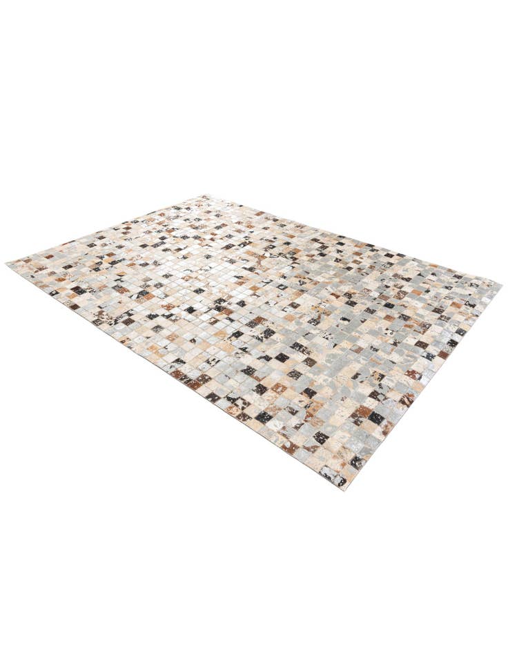 Detail image of  5' 2 x 7' 3 Cowhide Stocks Rug