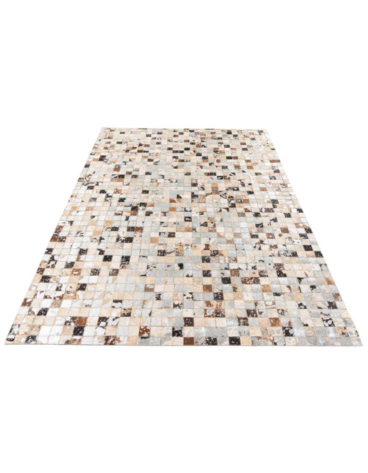 Detail image of  5' 2 x 7' 3 Cowhide Stocks Rug