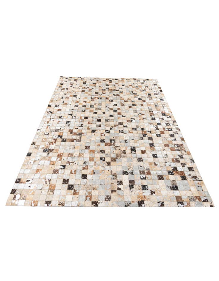 Detail image of  5' 2 x 7' 3 Cowhide Stocks Rug