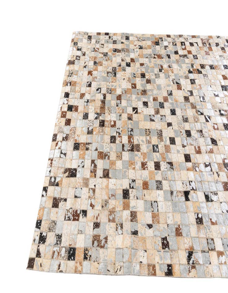 Detail image of  5' 2 x 7' 3 Cowhide Stocks Rug