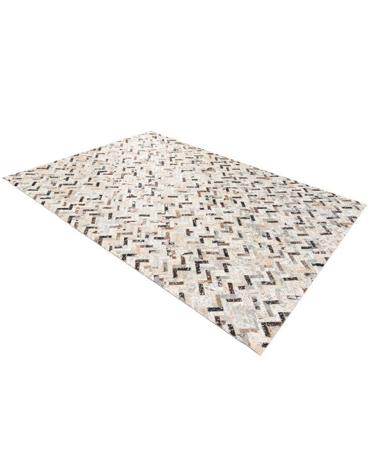 Detail image of  5' 4 x 7' 6 Cowhide Stocks Rug