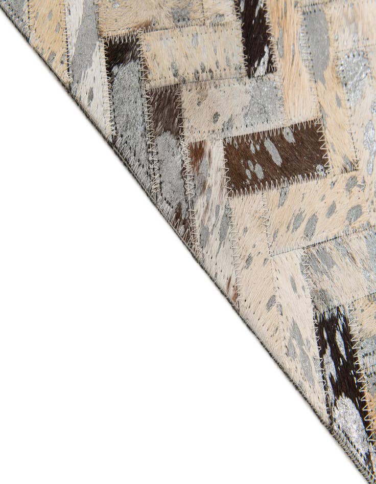 Detail image of  5' 4 x 7' 6 Cowhide Stocks Rug