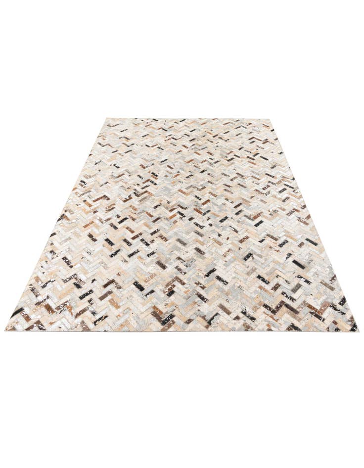 Detail image of  5' 3 x 7' 8 Cowhide Stocks Rug