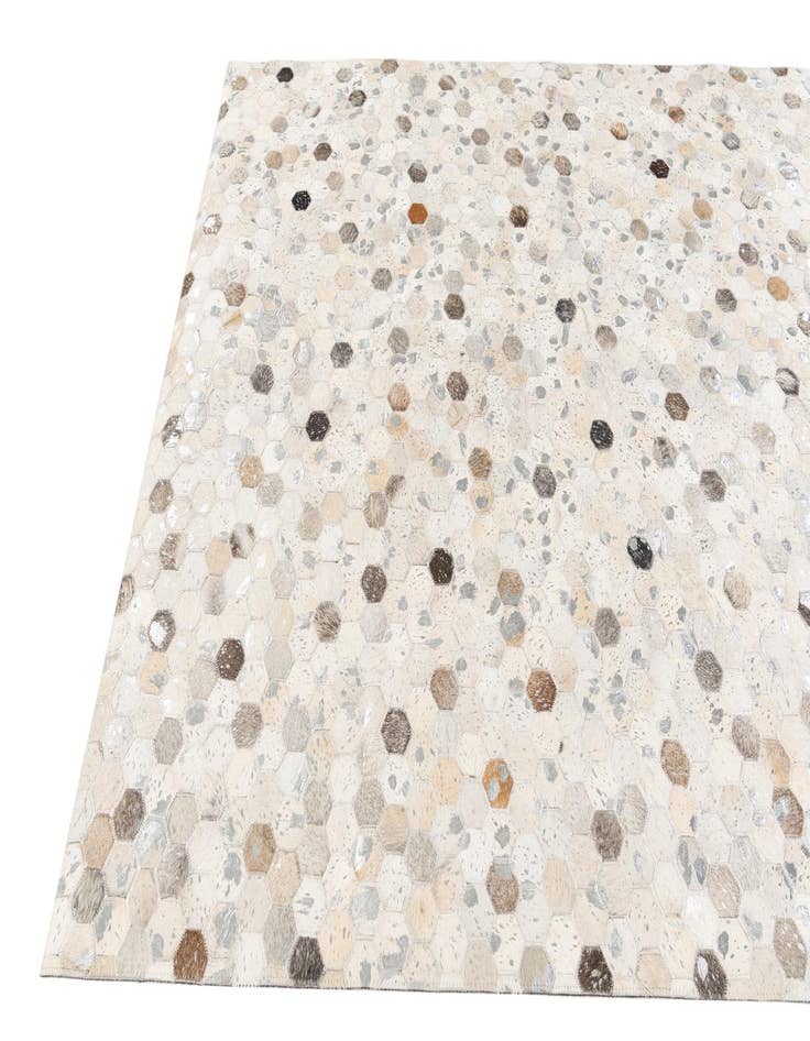 Detail image of  5' x 8' Cowhide Stocks Rug