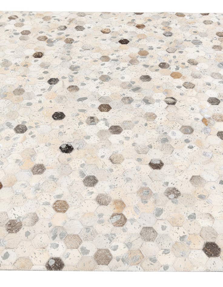 Detail image of  5' x 8' Cowhide Stocks Rug