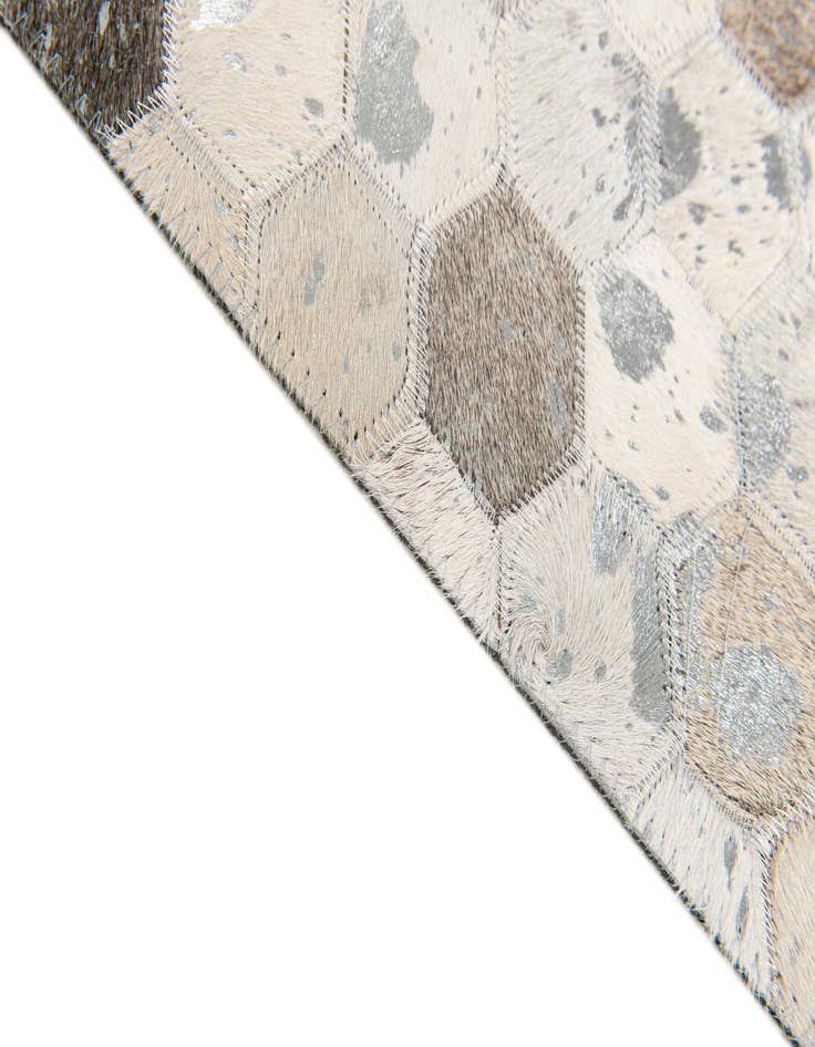 Detail image of  5' x 8' Cowhide Stocks Rug