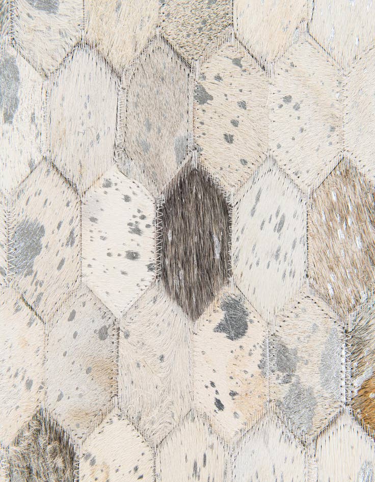 Detail image of  5' x 8' Cowhide Stocks Rug