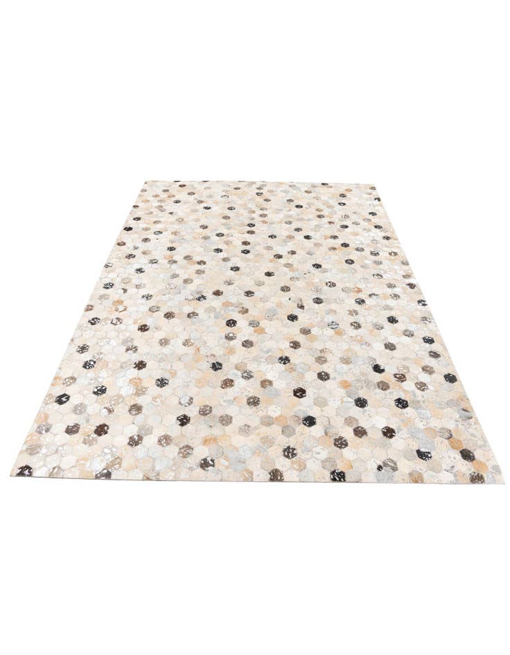 Detail image of  5' 3 x 7' 7 Cowhide Stocks Rug