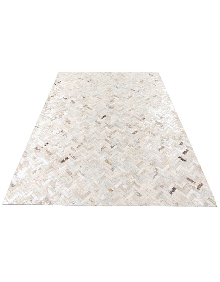 Detail image of  5' 4 x 7' 6 Cowhide Stocks Rug