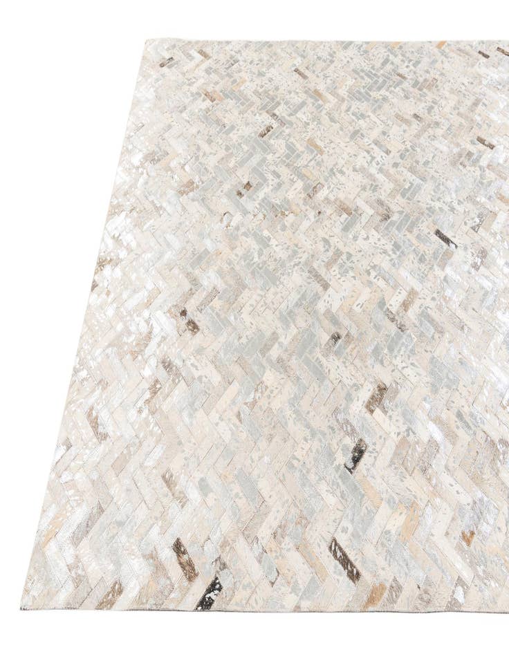 Detail image of  5' 4 x 7' 6 Cowhide Stocks Rug