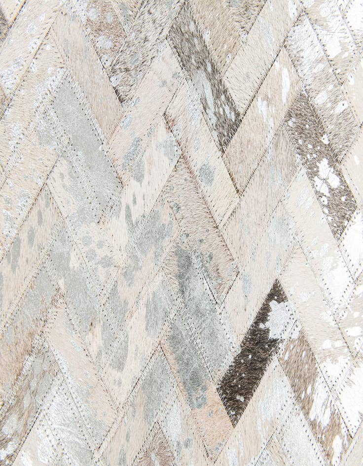 Detail image of  5' 4 x 7' 6 Cowhide Stocks Rug