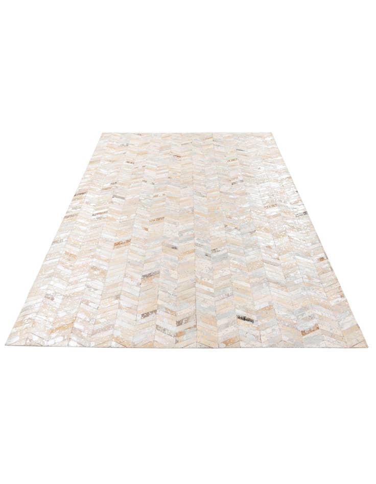 Detail image of  5' 6 x 7' 7 Cowhide Stocks Rug