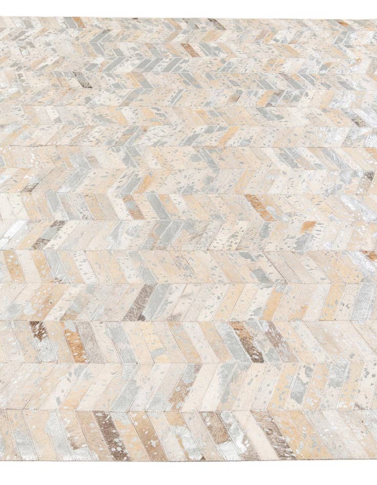 Detail image of  5' 6 x 7' 7 Cowhide Stocks Rug