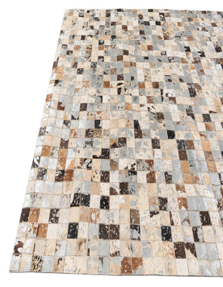 Detail image of  5' x 7' 3 Cowhide Stocks Rug