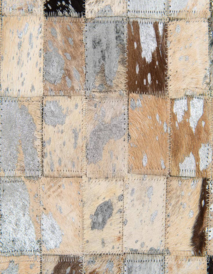 Detail image of  5' x 7' 3 Cowhide Stocks Rug