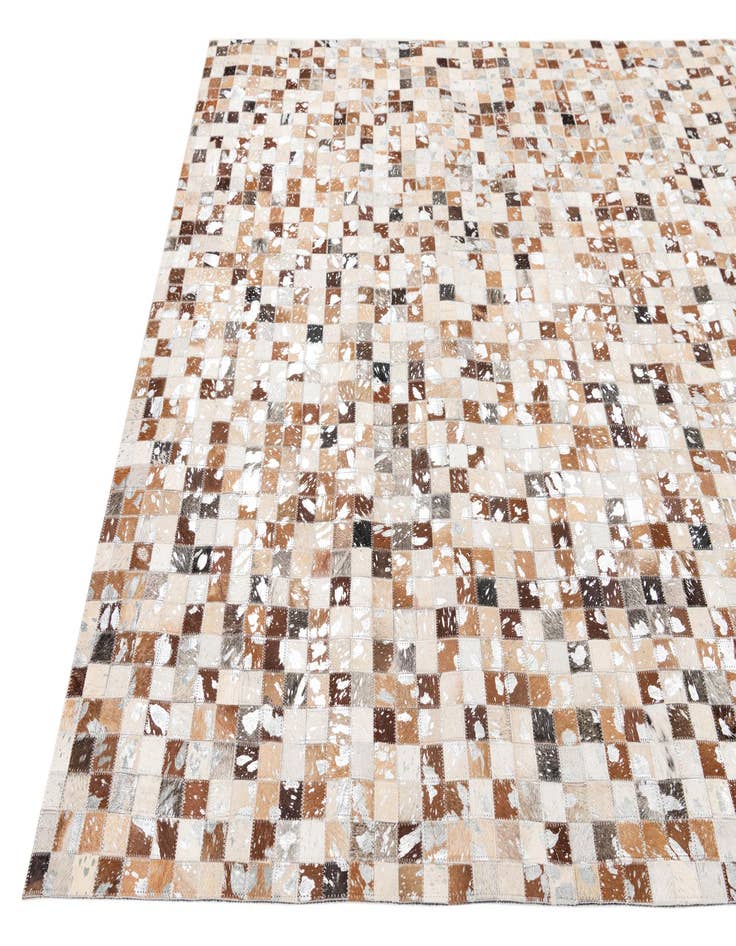 Detail image of  5' 1 x 8' Cowhide Stocks Rug
