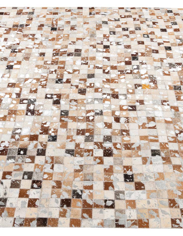 Detail image of  5' 1 x 8' Cowhide Stocks Rug