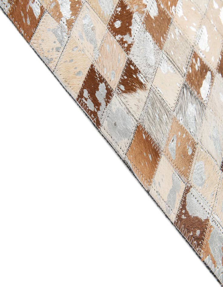 Detail image of  5' 1 x 8' Cowhide Stocks Rug