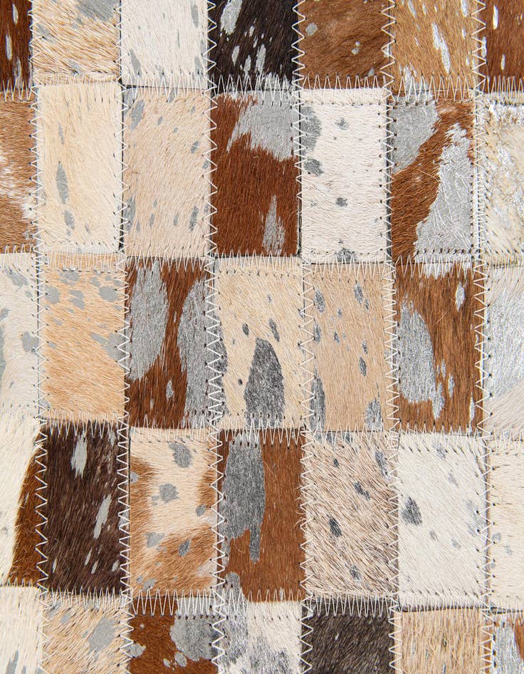 Detail image of  5' 1 x 8' Cowhide Stocks Rug