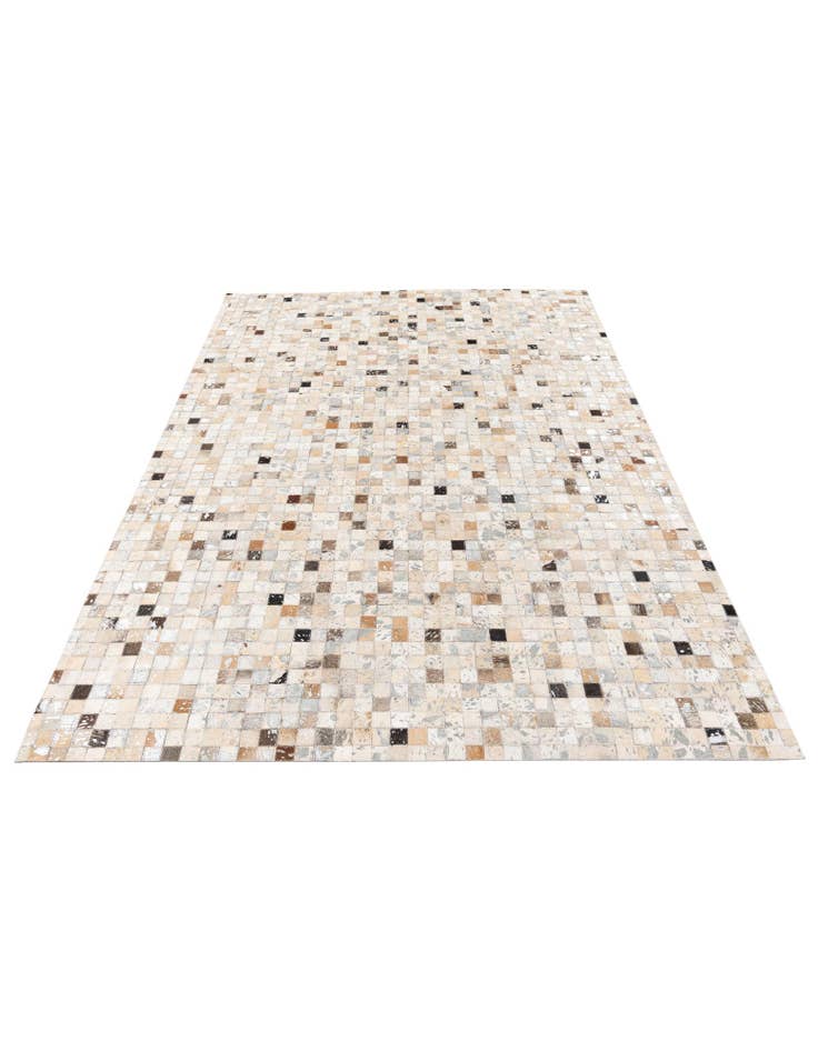 Detail image of  5' 2 x 7' 5 Cowhide Stocks Rug