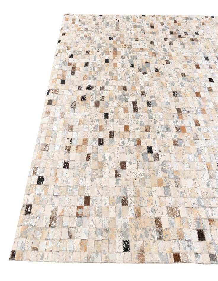 Detail image of  5' 2 x 7' 5 Cowhide Stocks Rug