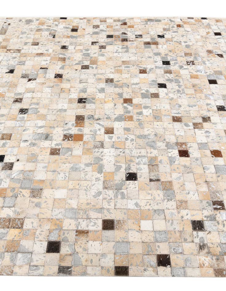 Detail image of  5' 2 x 7' 5 Cowhide Stocks Rug