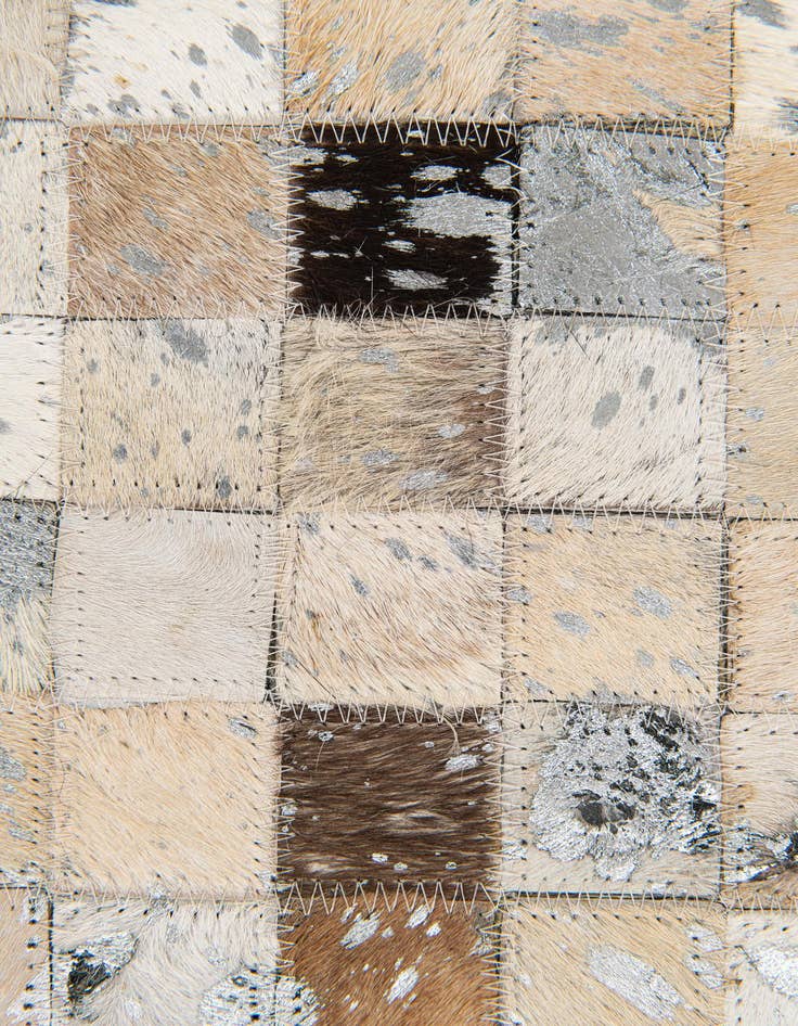 Detail image of  5' 2 x 7' 5 Cowhide Stocks Rug