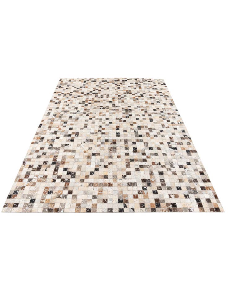 Detail image of  5' 3 x 7' 6 Cowhide Stocks Rug