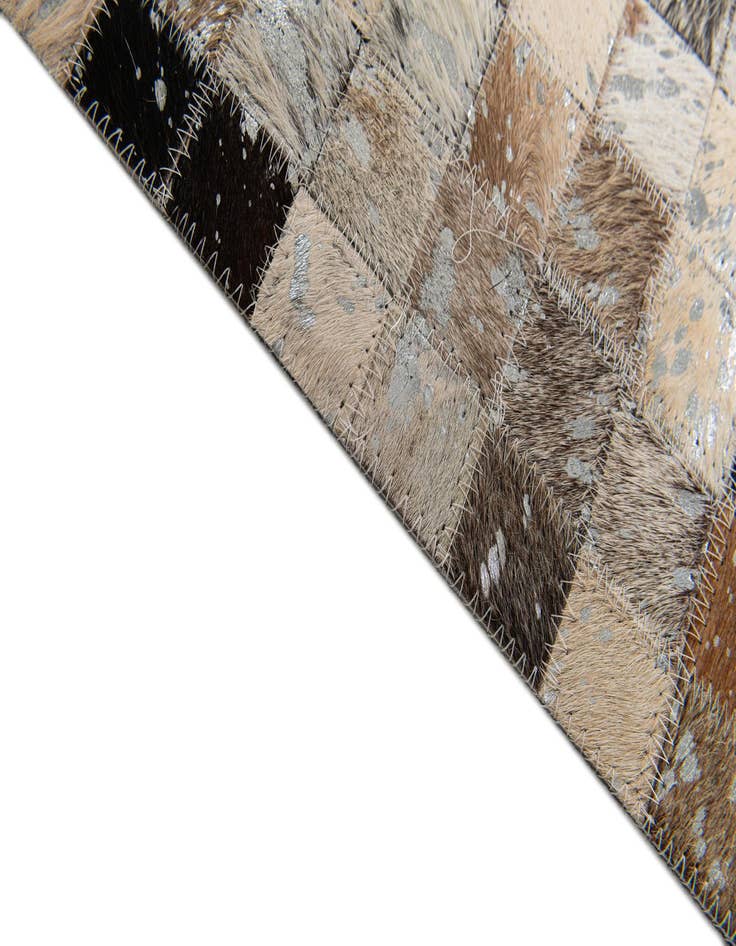 Detail image of  5' 3 x 7' 6 Cowhide Stocks Rug