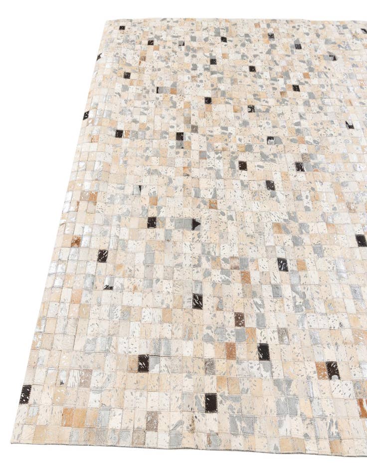 Detail image of  5' 4 x 7' 6 Cowhide Stocks Rug