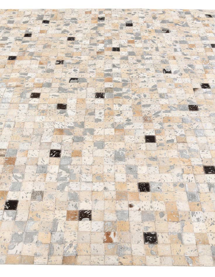 Detail image of  5' 4 x 7' 6 Cowhide Stocks Rug