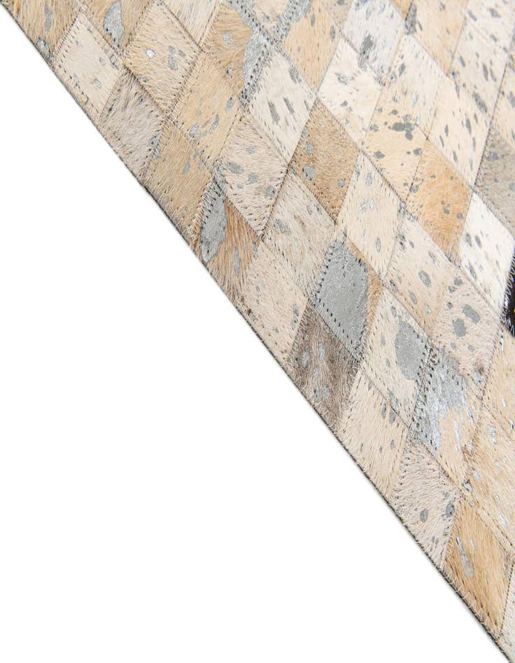 Detail image of  5' 4 x 7' 6 Cowhide Stocks Rug