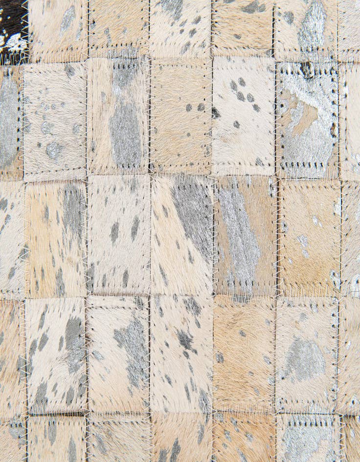 Detail image of  5' 4 x 7' 6 Cowhide Stocks Rug