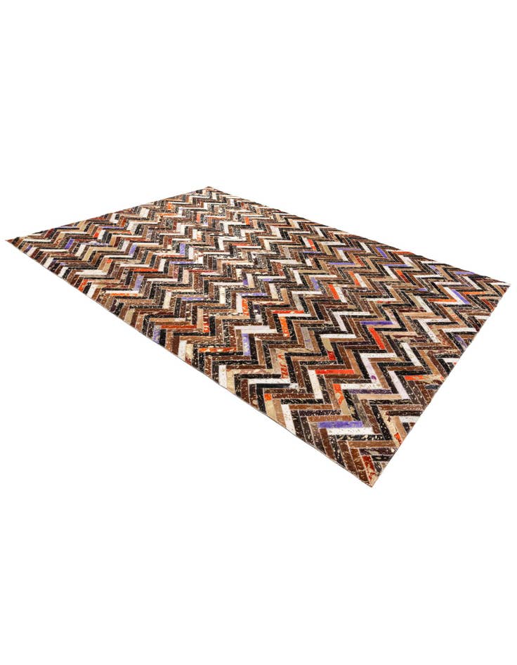 Detail image of  5' x 7' 8 Cowhide Stocks Rug