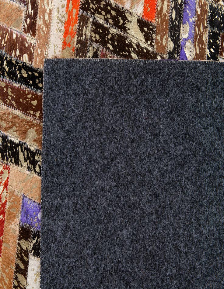 Detail image of  5' x 7' 8 Cowhide Stocks Rug