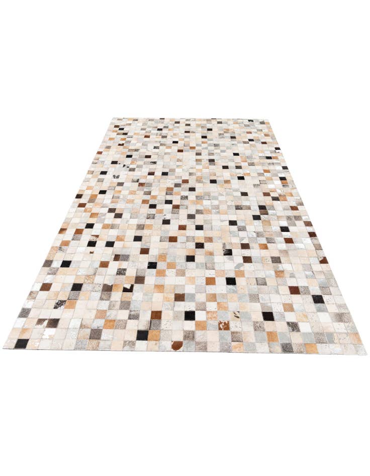 Detail image of  5' 2 x 8' 2 Cowhide Stocks Rug