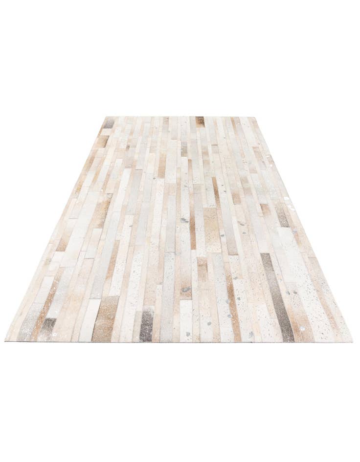 Detail image of  5' 1 x 8' 1 Cowhide Stocks Rug