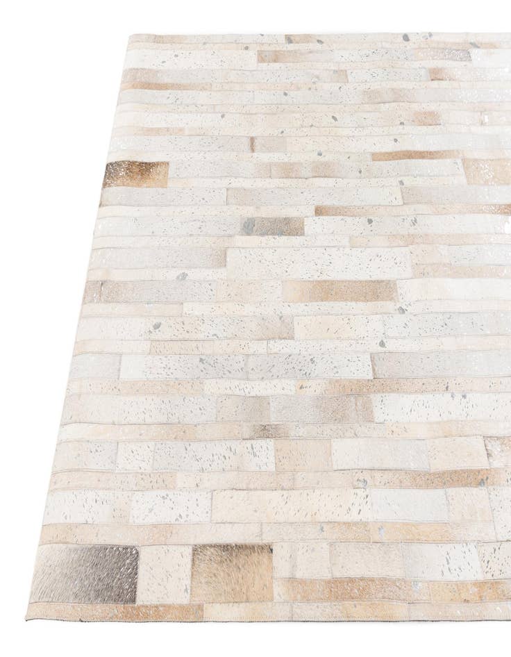 Detail image of  5' 1 x 8' 1 Cowhide Stocks Rug