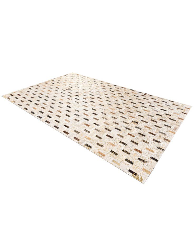 Detail image of  5' 2 x 8' Cowhide Stocks Rug