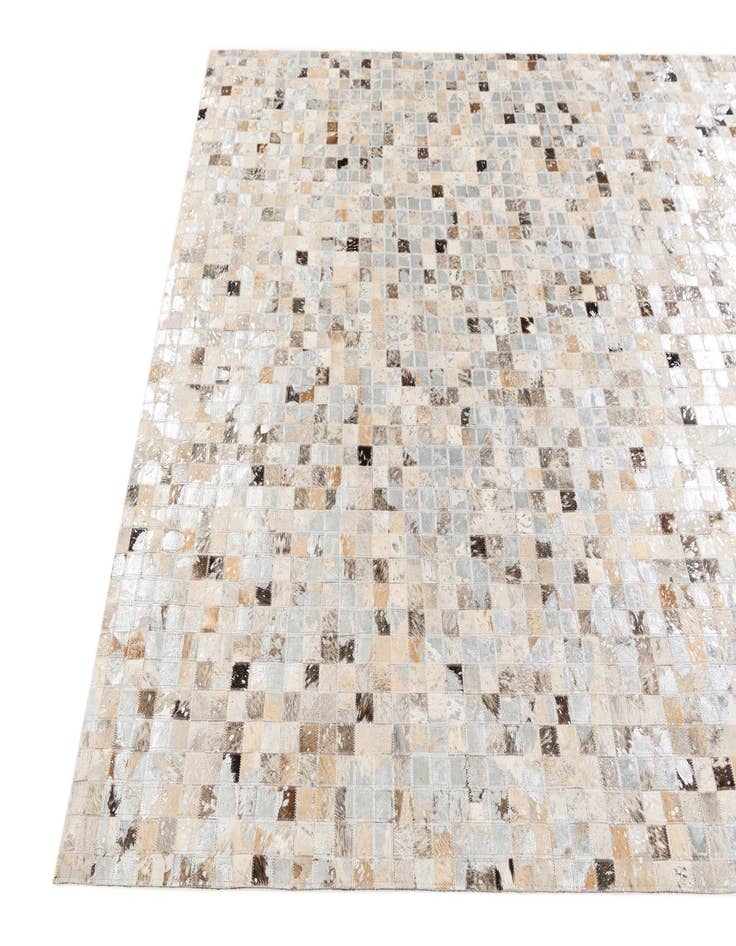 Detail image of  5' 4 x 7' 7 Cowhide Stocks Rug