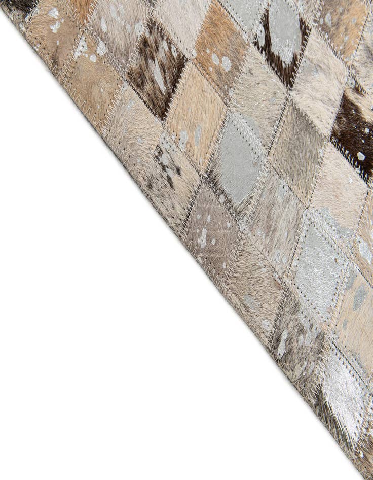 Detail image of  5' 4 x 7' 7 Cowhide Stocks Rug