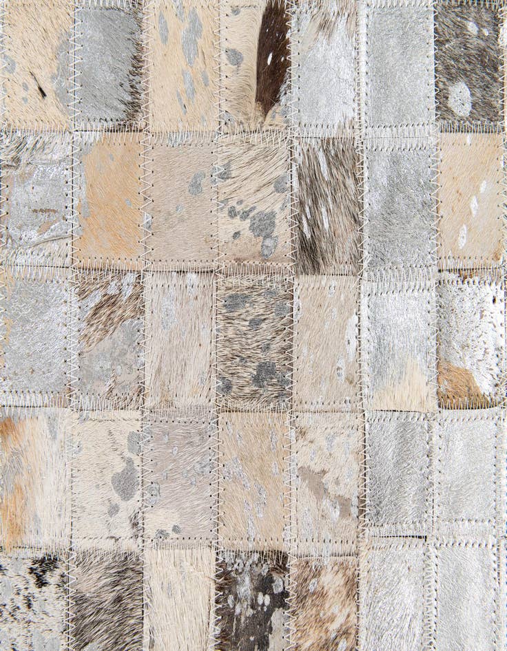 Detail image of  5' 4 x 7' 7 Cowhide Stocks Rug