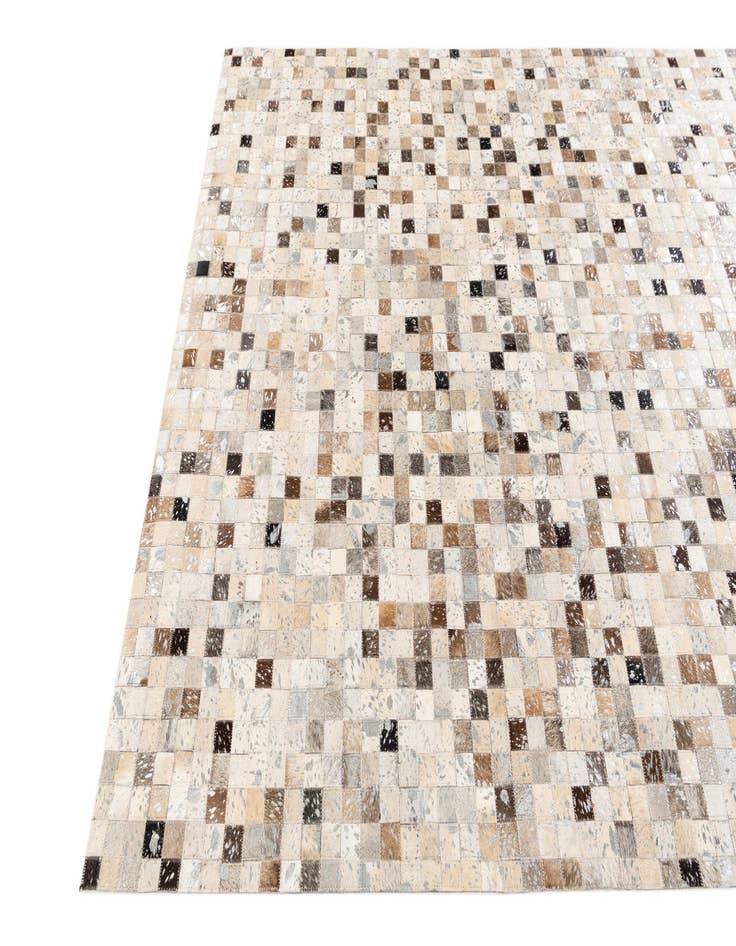 Detail image of  5' 4 x 7' 6 Cowhide Stocks Rug