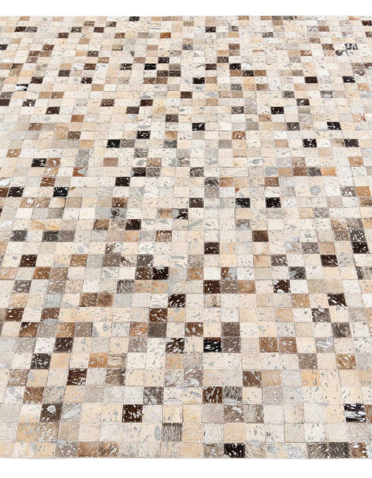 Detail image of  5' 4 x 7' 6 Cowhide Stocks Rug