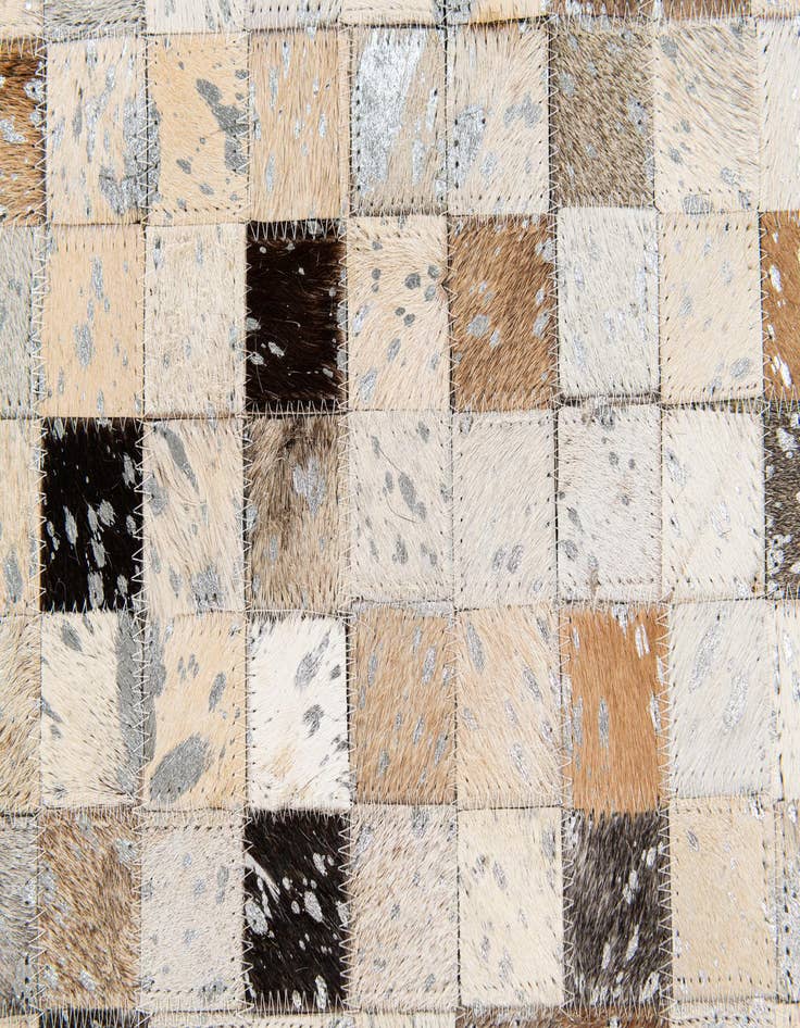 Detail image of  5' 4 x 7' 6 Cowhide Stocks Rug