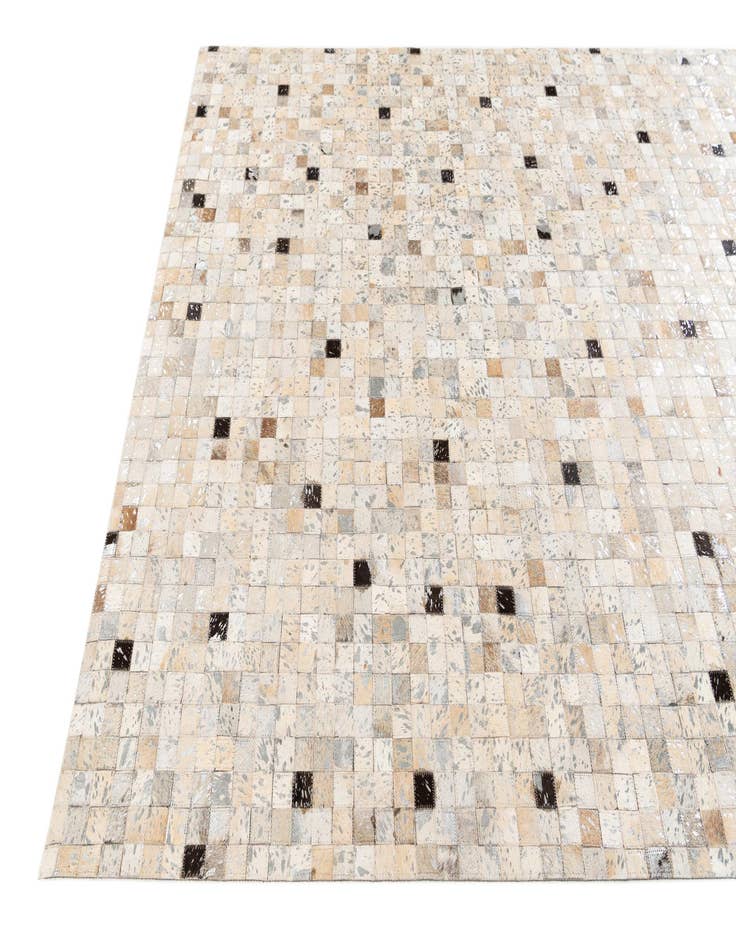 Detail image of  5' 3 x 7' 7 Cowhide Stocks Rug