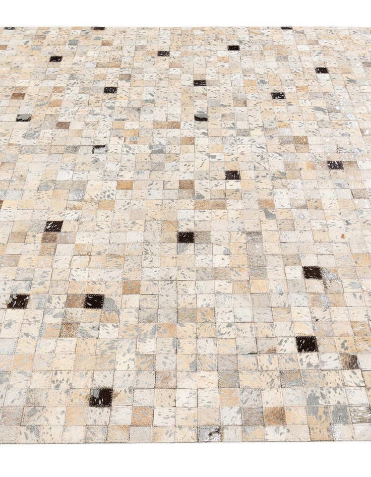 Detail image of  5' 3 x 7' 7 Cowhide Stocks Rug