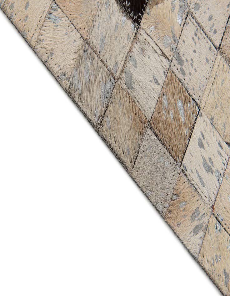 Detail image of  5' 3 x 7' 7 Cowhide Stocks Rug