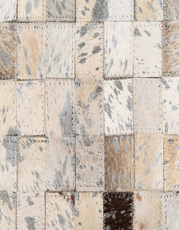 Detail image of  5' 3 x 7' 7 Cowhide Stocks Rug