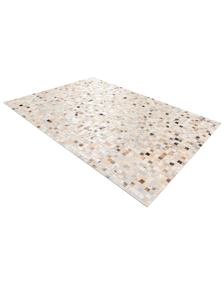 Detail image of  5' 3 x 7' 5 Cowhide Stocks Rug